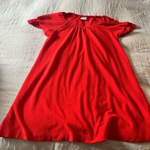 Red Textured Thread Madewell Dress